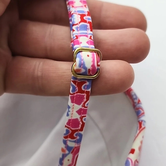 Design Lab Tankini Swim Top Pink Blue Paisley Underwire Push Up Cups Size Large - Picture 6 of 13